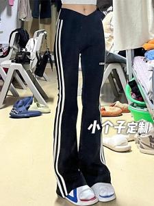 Quần Thể Thao Nữ Cạp Cao Thường Ngày Rộng Rãi Có Đường May Hai Hàng Quần Dài Ống Loe Cỡ Nhỏ Thiết Kế Tối Giản Cho Mùa Hè