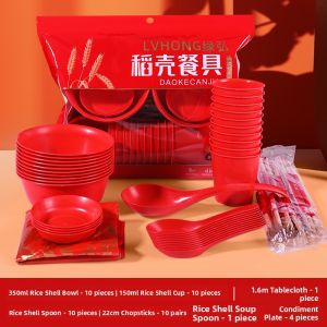 TAFUMAN | Food-Grade Thickened Disposable Tableware Set