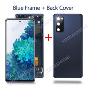 AAA+NEW OLED Quality LCD For Samsung Galaxy S20 FE LCD Display With Frame Back Cover LCD Touch Screen Digitizer Repair Parts