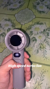 M11 Portable Infinite Turbo Variable Speed Handheld/Desktop Fan Rechargeable LED Digital Display Fan Mobile Protection USB