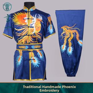 Custom Embroidered Fire Phoenix Tai Chi Uniform