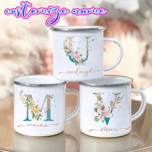 Customize Name Cup Initial Letter Coffee Milk Mugs Personalised Mups Teacher/Birthday/New Year/Christmas Gift