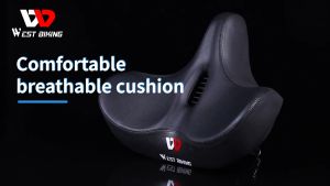 【Local Delivery】WEST BIKING Ergonomic Big Butt Bicycle Saddle Widen Thicken Hip Protection MTB Road Bike Seat Memory Foam Shock Absorption Comfortable Breathable Long Distance Cycling Saddle Bike Accessories