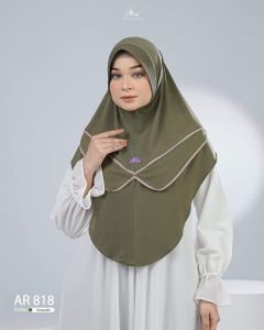 Arrafi AR 818 Jilbab hijab kerudung bergo krudung wanita dewasa jersey instan lise garis best seller terbaru terlaris kekinian murah viral 2024 adem murah promo daily ootd cantik pet antem bahan stella cantik bayar di tempat COD gratis ongkir
