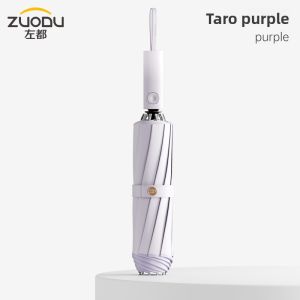 ZUODU | Automatic Opening and Closing Windproof Large Canopy Reverse Folding Umbrella