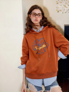 Toyouth | Áo Hoodie Thun Dây Kéo Thể Thao Có Thêu Hoa