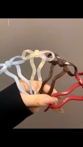 Jepit Rambut Sanggul Tusuk Konde Bow Wave Acetate Hairpin Multicolor U-Shaped Hair TSAB006