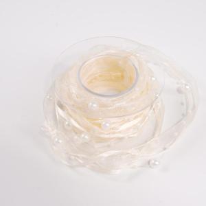 New·1Roll 4.5m Bead Yarn Florist Materials Gift Pearls Wrapping Ribbon Creative Clothing Sewing Beaded Pearls Ribbon