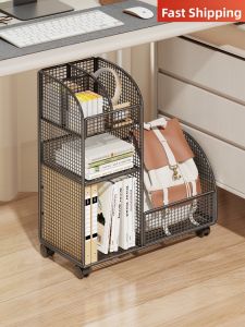 Mobile Multi-level Book Storage Shelf