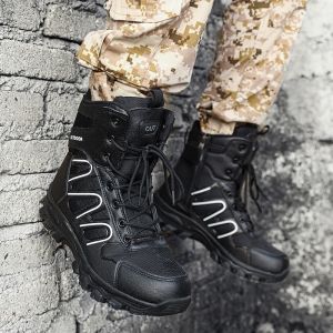 ORNGMALL Thể Thao bốt quân đội nam tác chiến Khởi Động đi bộ ngoài Trời cao cổ Chiến Đấu Swat Khởi Động Cho Chiến Thuật Operasi Rừng Sa Mạc Đào Tạo Bốt cổ chân quân đội 39-47