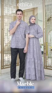 COUPLE BY ETHICA 2025 COUPLE 194 MARBLE GAMIS & KOKO TERBARU PREMIUM KEKINIAN TERMURAHHH