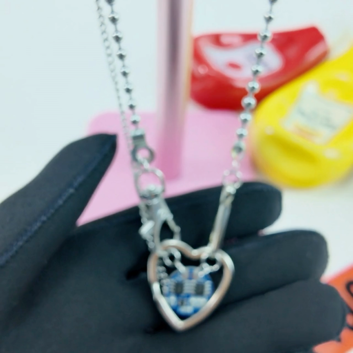 ROOTINTOOTIN | RTTT : HEART BOARD NECKLACE | สร้อยคอโซ่สีเงิน จี้ จี้ ...