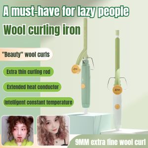 🔥Small electric hot fan with curling iron and wool curling Compact and portable curling iron hair curler Bangs Curl Evenly heated Styling without damaging your hair Stainless Steel Bracket