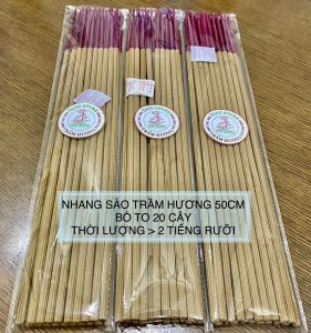 NHANG SÀO/ NHANG XÀO TRẦM HƯƠNG DÀI 50CM- THẮP GIAO THỪA THẮP TẾT- THẮP THỜ CÚNG- CHUẨN MÙI TRẦM- TANU STORE