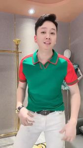 Áo thun áo thun nam cộc tay form ôm body phối màu mới - T25