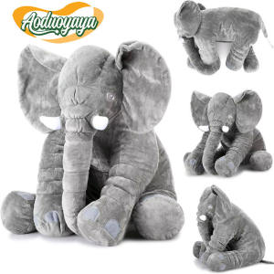 Aoduoyaya Soft Elephant Plush Toys Baby Sleeping Pillow Stuffed Animals Gifts for Kids Birthday Room Decoration