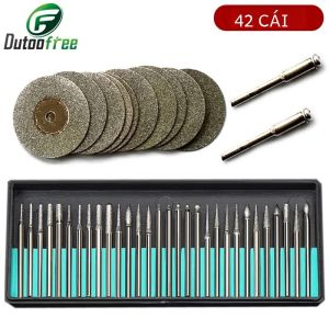30 Mũi Khoan Kim Cương & 12 Lưỡi Cưa Đĩa Cắt Mini Bộ Mũi Khoan Cho Dụng Cụ Dremel Rotary - Chế Biến Gỗ & Phụ Kiện Thủ Công
