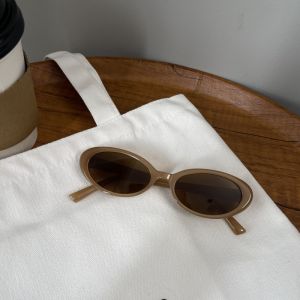 Bella Same Style Fashion Retro Small Narrow Frame Oval Sunglasses Womens Small Face Sunglasses Matching Handy Gadget Decoration Fashionable