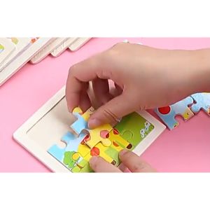 Đồ chơi xếp hình Tranh Ghép gỗ 9 mảnh 20 hoa văn size nhỏ 11x11 Đồ Chơi Trí Tuệ Cho Bé Từ 2 Tuổi -HAUSE