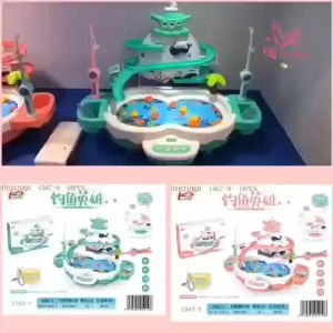MAINAN PANCINGAN 3IN1 PANCINGAN IKAN MAGNET SELUNCURAN DOLPHIN DAN MINI PIANO TERBARU