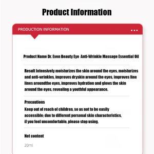 เซรั่มลูกกลิ้งนวดรอบดวงตาเพื่อยกกระชับผิวต่อต้านวัย น้ำมันเอสเซ้นส์บำรุงรอบดวงตาเพื่อกระชับผิวและริ้วรอย ครีมบำรุงรอบดวงตาเพื่อริ้วรอยตื้น