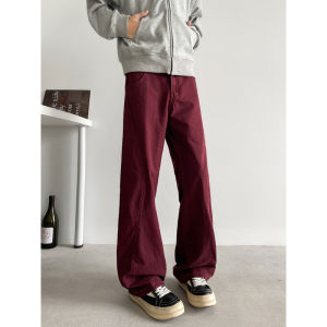 Quần Jeans Nam Ống Thẳng Ôm Vừa Màu Xanh Lá Lưỡi Sâu Cổ Điển Phong Cách Đường Phố Mỹ Quần Thường Ngày Cho Thanh Thiếu Niên