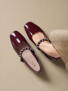 Josiny | French Style Square Toe Coarse Heel Mary Jane Shoes