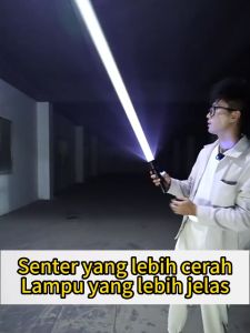 【365 hari tanpa pengisian daya】senter super terang senter police swat Mini Senter cas senter taktis lampu flash taktis patroli luar ruangan yang dapat
