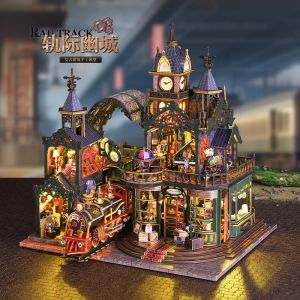 DIY Book Nook - Fantasy City Alley 3D Puzzle Bookend for Bookshelf Christmas & Black Friday Creative Gift Idea