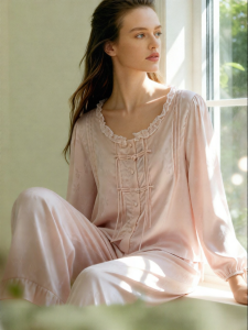 GAINREEL | Summer Lightweight Chinese Style Silk Pajamas Set