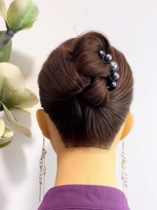 Pearl Flower Hairpin U-Shaped Hair Comb Fixed Hair Accessories New 2025 Four-Tooth Hair Gripper Styling Hair Tools