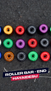 Hayaidesu  Bar End Roller Jalu Motor Stang Tanpa Drat Universal - Full CNC Anodize