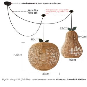 WIMIW | Đèn Treo LED Chống Chói Đan Bằng Tay Đơn Giản