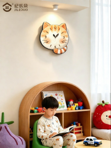 JILEDUO | Đồng Hồ Tường Im Lặng Dễ Thương Hình Mèo