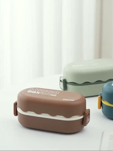 DAILYGO Leak-proof Sealed Double-layer Japanese Style Lunch Box With Cutlery Lunch Box Microwave Qven Available