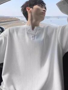 Áo Thun Nam Tay Dài Dáng Rộng Cổ Chữ V Họa Tiết Mùa Xuân Thu Cỡ Lớn 300 Pound Thương Hiệu Thời Trang Hợp Thời Trang