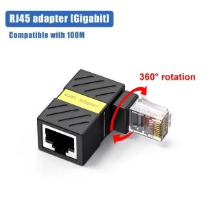 Rj45 Bộ kết nối mạng 360 Xoay Đầu Đực thành đầu cái Gigabit 1000Mbps Cắm Và Chơi Mở Rộng Cho Router Chuyển Đổi Máy Tính Xách Tay Nhà Thông Minh