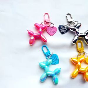 ALENADAY - Gantungan Kunci Karakter Boneka Anjing Balon Motor Mobil Tas Liontin Love Lucu KEY22