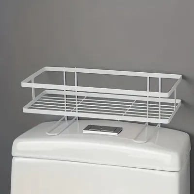 Space Saver Over Toilet Shelf No Drill Bathroom Organizer for Towels & ToiletriesMaximizes Vertical Storage in Small Bathrooms