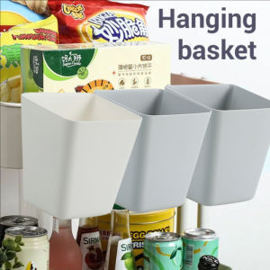 5Pcs Plastic Hanging Basket for Trolley Cart / Household Shelf Sorting Case / Small Kitchen Storage Bucket