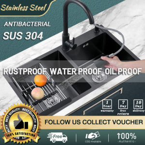 Kitchen sink 304 stainless steel black sink 3MM thickened material kitchen sink advanced household sink