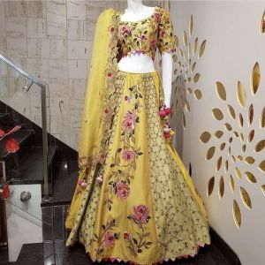 [PRE-ORDER] Semistitched Embroidered Lengha ( Delivery 10 Days )
