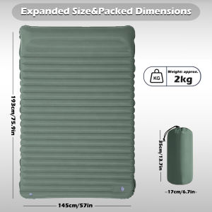 4 Inch Twin Air Mattress Bed Connectable & Expandable to King Size Built-in Pump Quick Inflation for Camping Guest Home