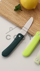 COSY Pisau Buah Lipat Keramik Gagang Plastik / Pisau Portable Dapur Lipat Stainless Multifungsi