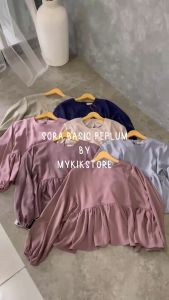 Sora Blus Atasan Wanita Muslim Terlaris Terbaru Bahan Crinkle Airflow