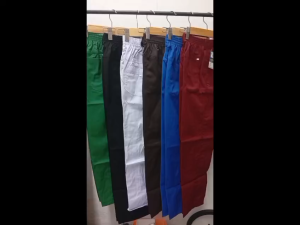 Celana panjang SD MI Pinggang Karet Warna Merah Coklat Putih Hitam Hijau Biru Benhur Seragam sekolah