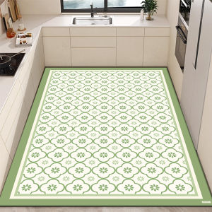 Carpet Kitchen Entrance Mat Silicone Algae Mud Non-Slip Oil Resistant Washable Water Absorbent Waterproof Dirt Resistant Door Mat