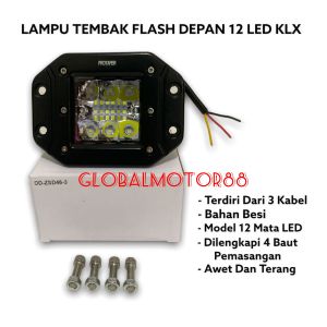 Reflektor Depan Lampu Tembak Depan 12 LED Mata Kupang KLX BF CRF 150 KTM 2017 Motor Mobil Bisa Pasang Super Terang Import
