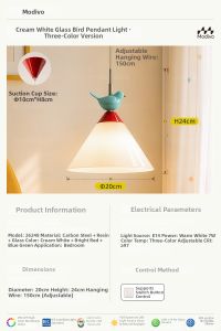 FANCY LAMP CLUB | Dopamine Eye-Protective Creative Bird Design Small Pendant Light