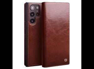 Genuine Leather Phone Case for Samsung S23 Ultra  5G Business Style Fashion Luxury with Card Slots Cover for S23 + Plus
